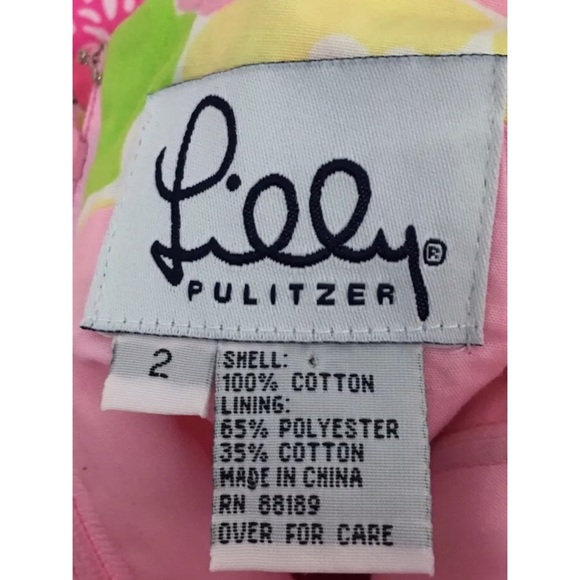 Lilly Pulitzer Strapless Tie Back Dress Size 2 - Picture 4 of 4